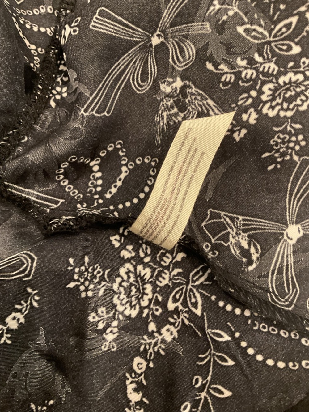 Free People Black Satin Floral-Print Pajama Short Set - Picture 11 of 11